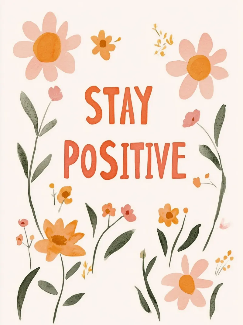 Stay Positive No 2 pellicola backlit da treechild