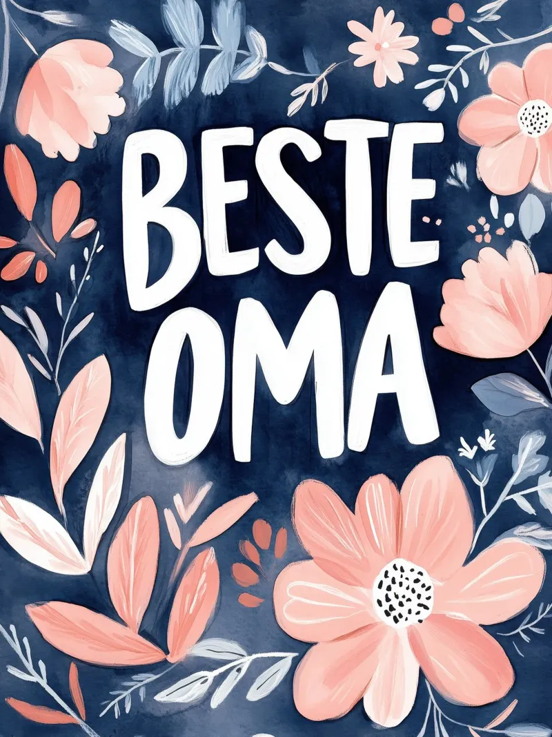 Beste Oma tela con Cornice a cassetta da treechild