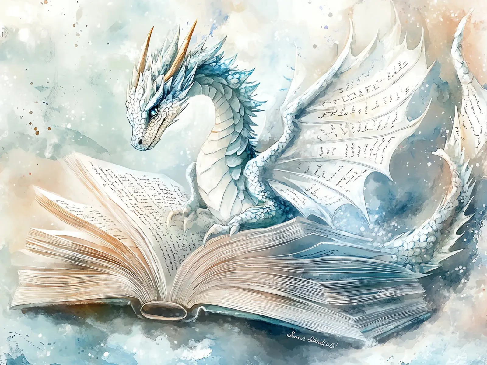 The Guardian of Books: Dragon of Wisdom acrylic glass by Théïa's Fantasia World