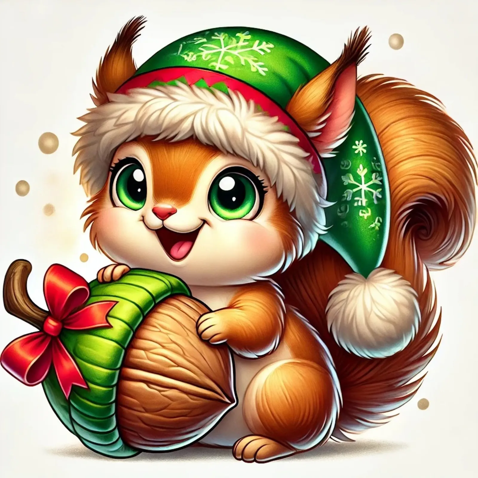 Christmas Squirrel backlit film by FluffyToons