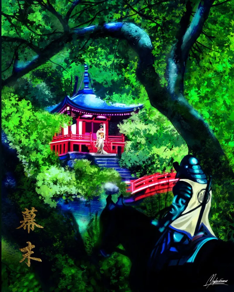 Shogun Path poster con telaio in alluminio da Mayka ienova