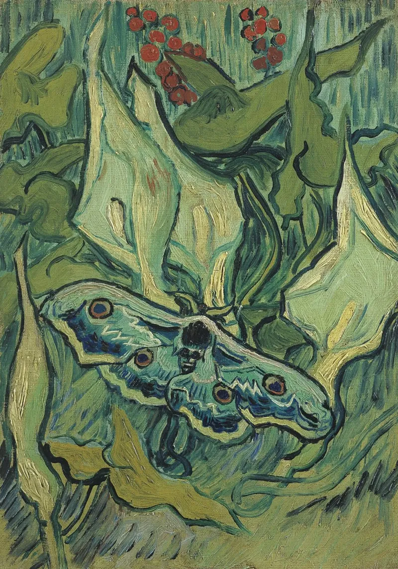 Vincent van Gogh - Kaisermotte poster con telaio in legno da Carinaprint