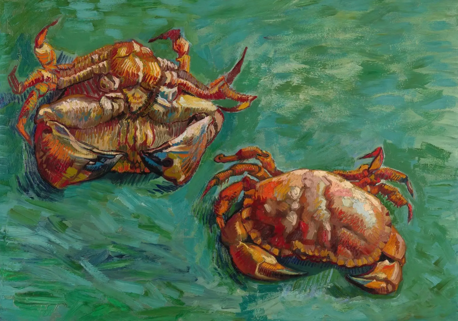 Zwei Krebse - Vincent van Gogh poster con telaio in plastica da Carinaprint