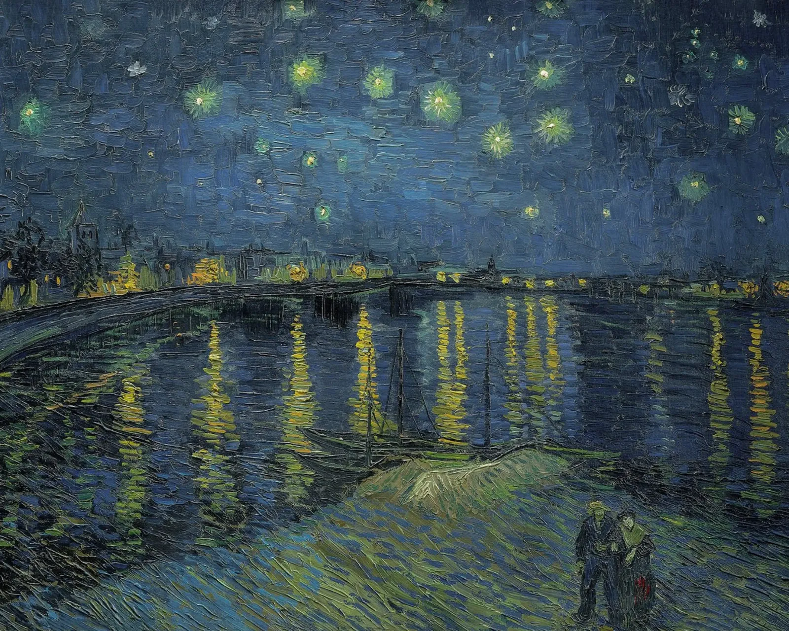 Gogh - Notte stellata - Rodano carta hahnemühle da Carinaprint