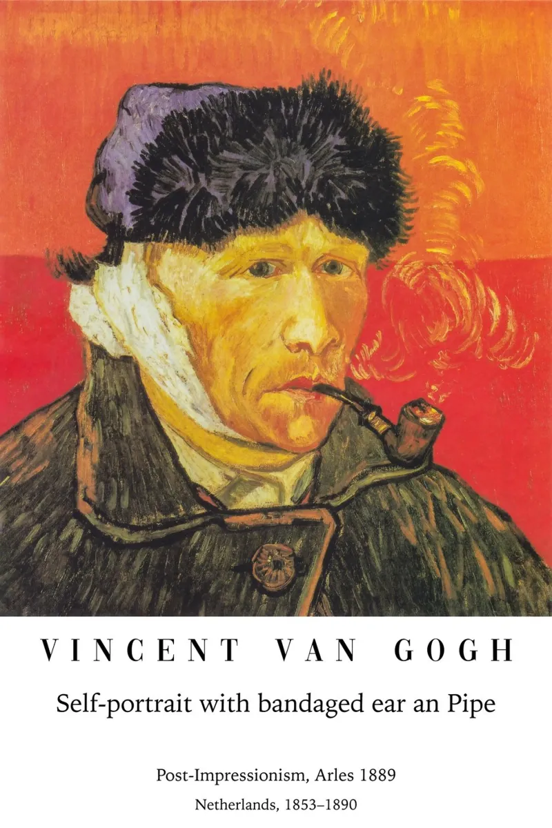 Van Gogh - con un orecchio fasciato plexiglass da Carinaprint