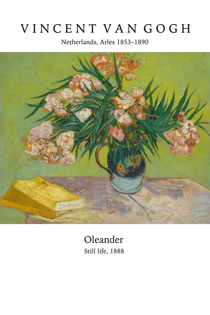 Vincent van Gogh - Oleandro tela con Cornice a cassetta da Carinaprint