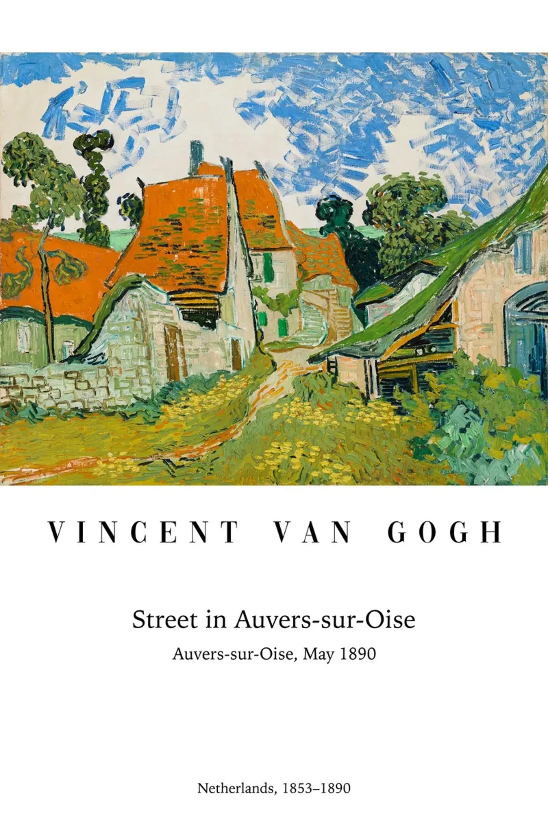 van Gogh - Straße Auvers-sur-Oise poster da Carinaprint