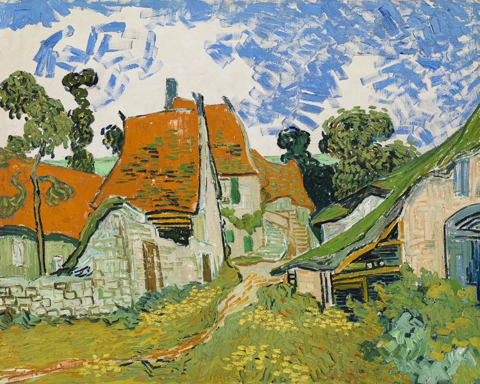van Gogh - Straße Auvers-sur-Oise pannello forex da Carinaprint
