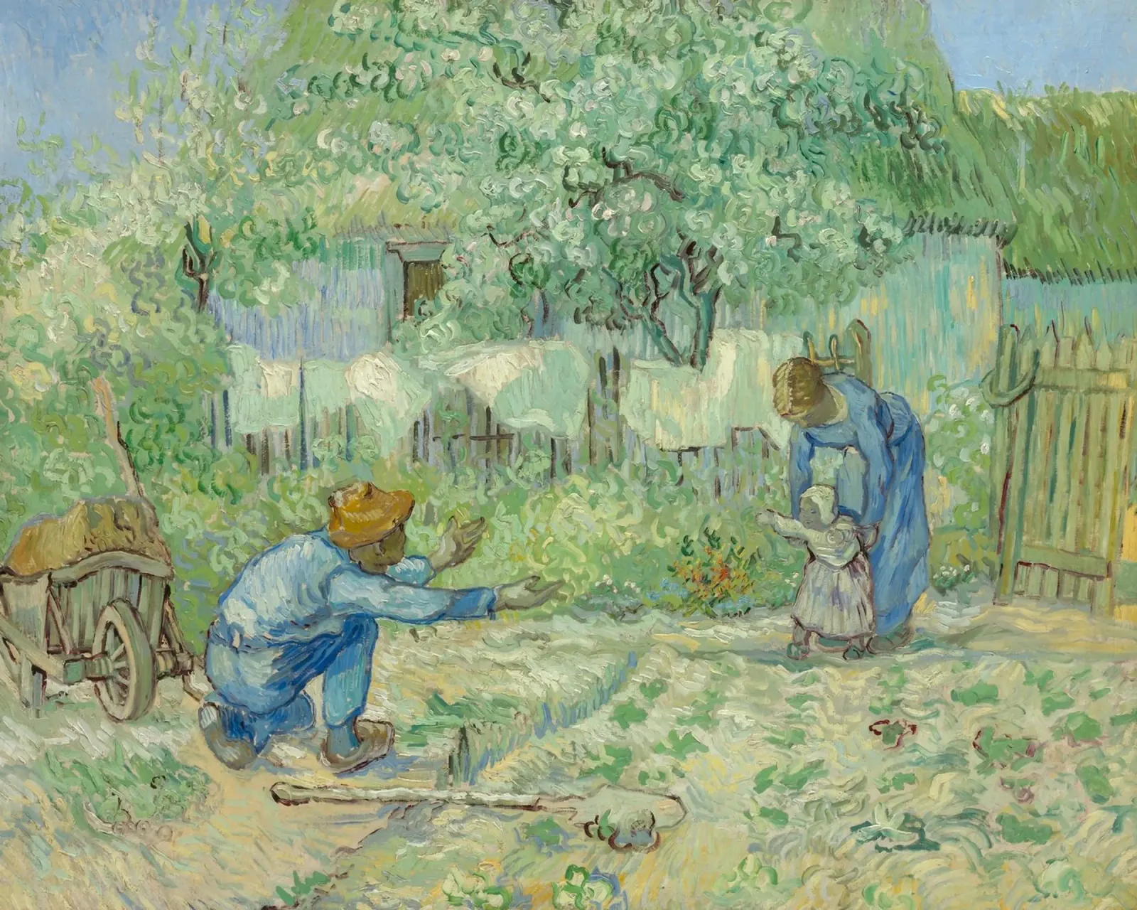 Vincent van Gogh, erste Schritte poster met aluminium frame van Carinaprint