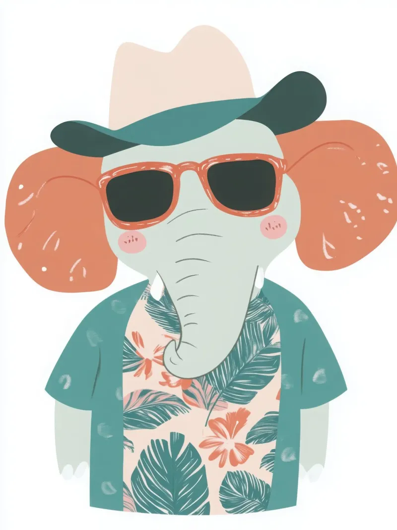 L'elefante ramificato pellicola backlit da So Cute Land - Affiches et posters