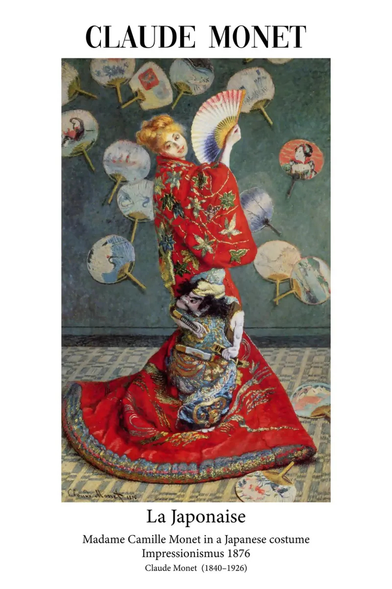 Claude Monet - La donna giapponese poster da Carinaprint