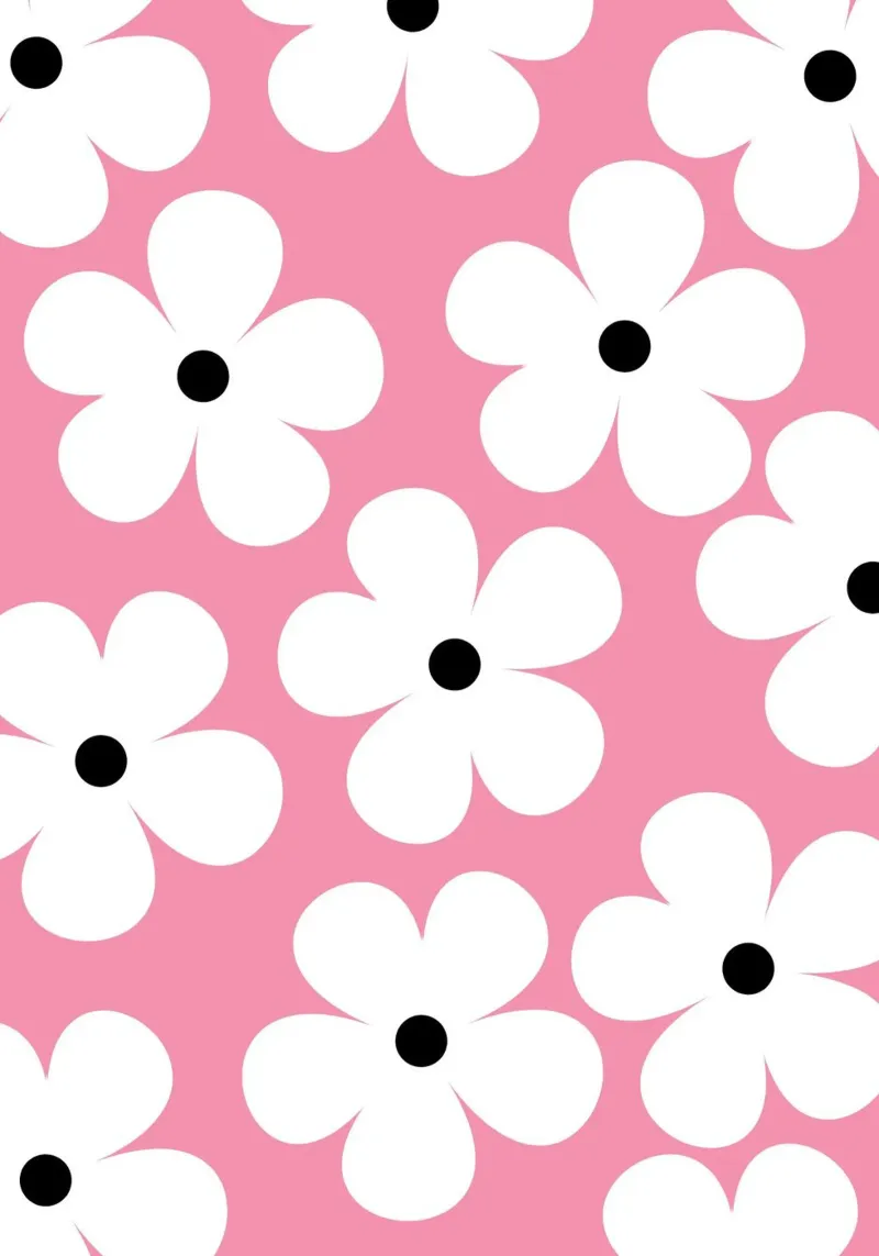 Design floreale retrò I Rosa e bianco pellicola backlit da Lisa Jureczko Arts Illustration