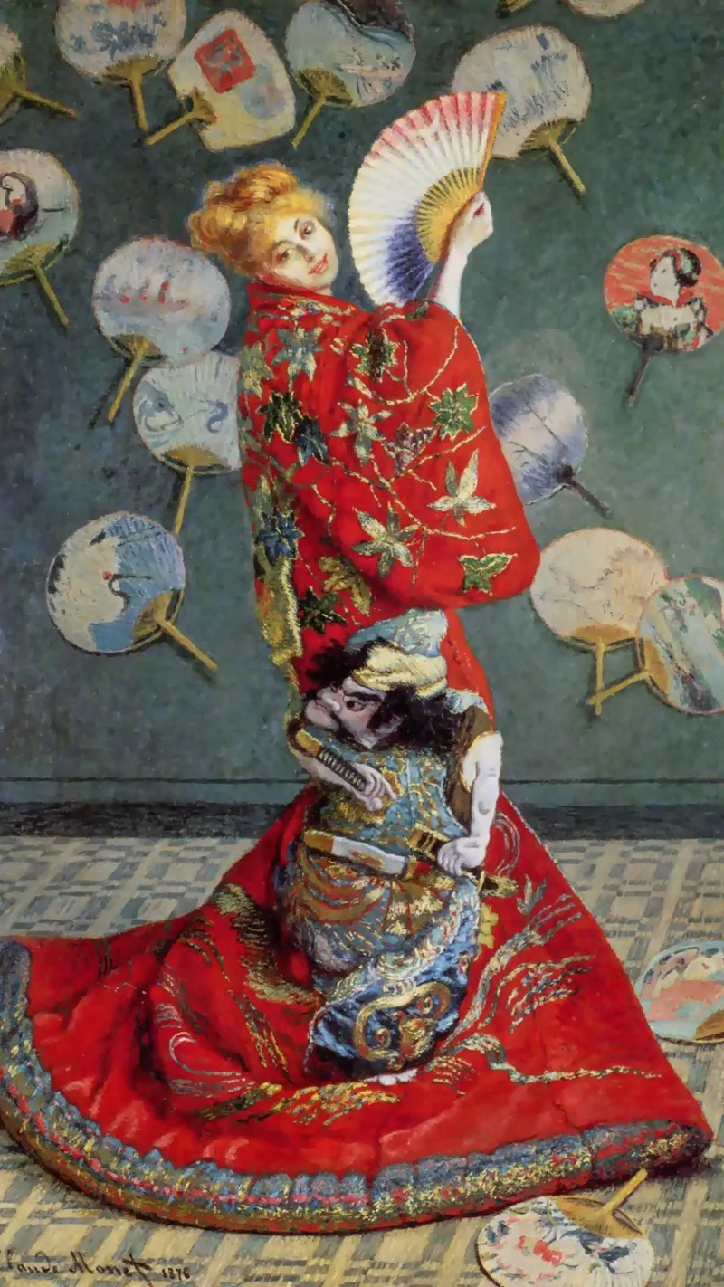 Claude Monet - Camille-La Japonaise pellicola backlit da Carinaprint