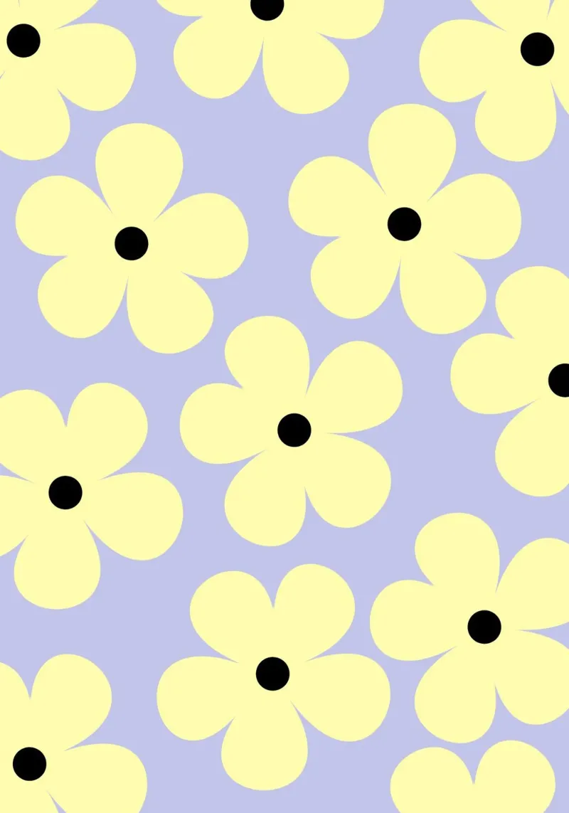 Design floreale retrò III - Lilla e giallo pellicola backlit da Lisa Jureczko Arts Illustration