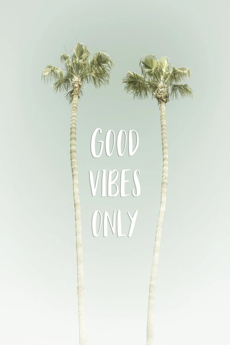Good vibes only | Idyllic Palm Trees poster da Melanie Viola