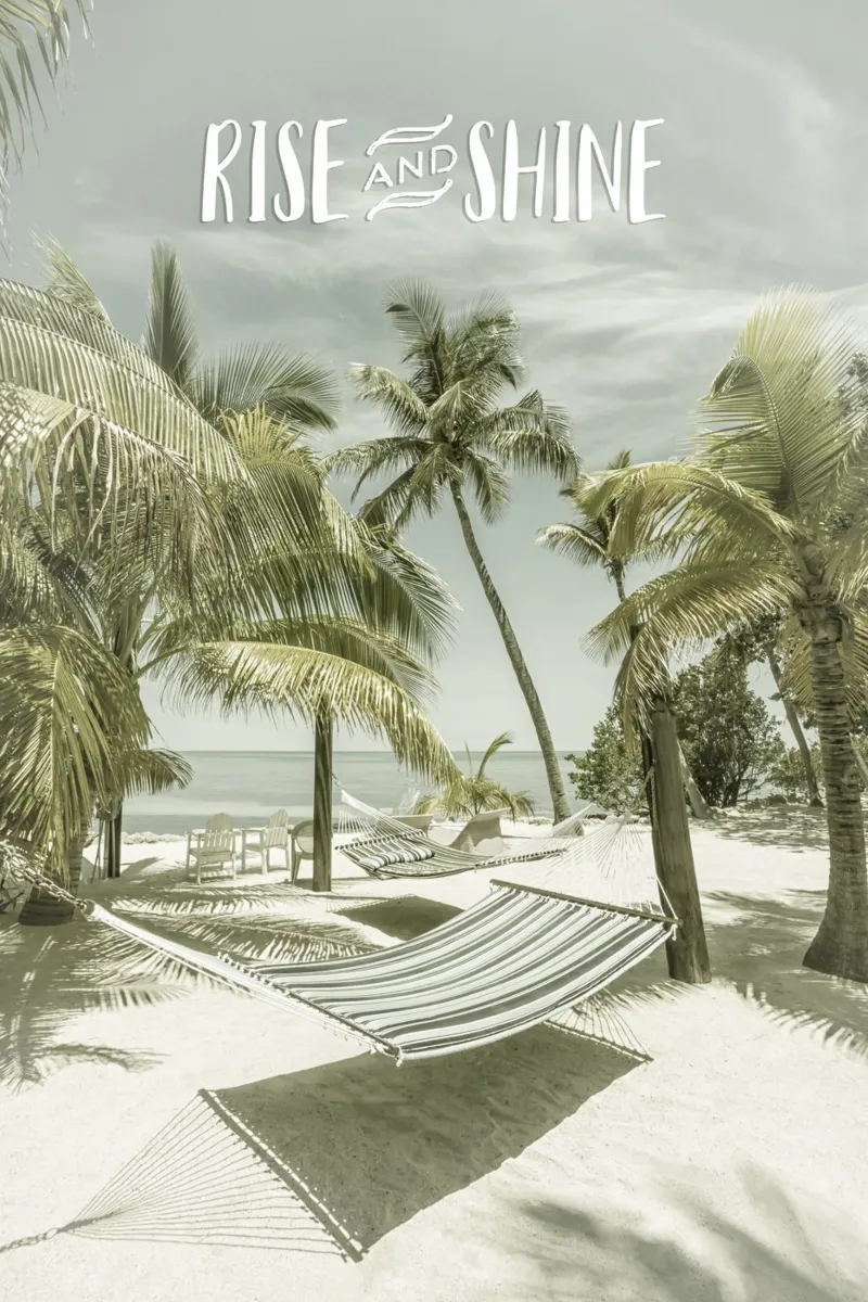 Rise and shine | Beachscape poster con telaio in plastica da Melanie Viola