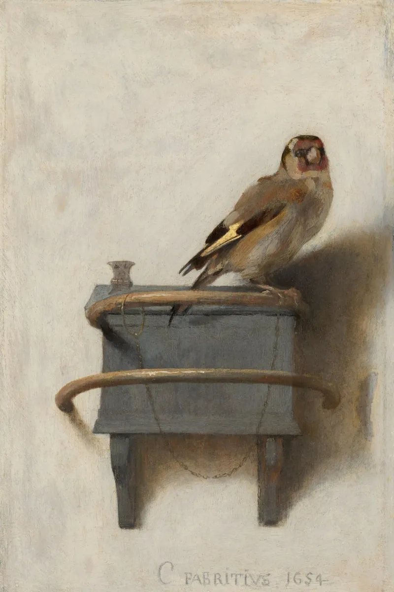 Carel Fabritius - De Goudvink canvas met Baklijst van William Store