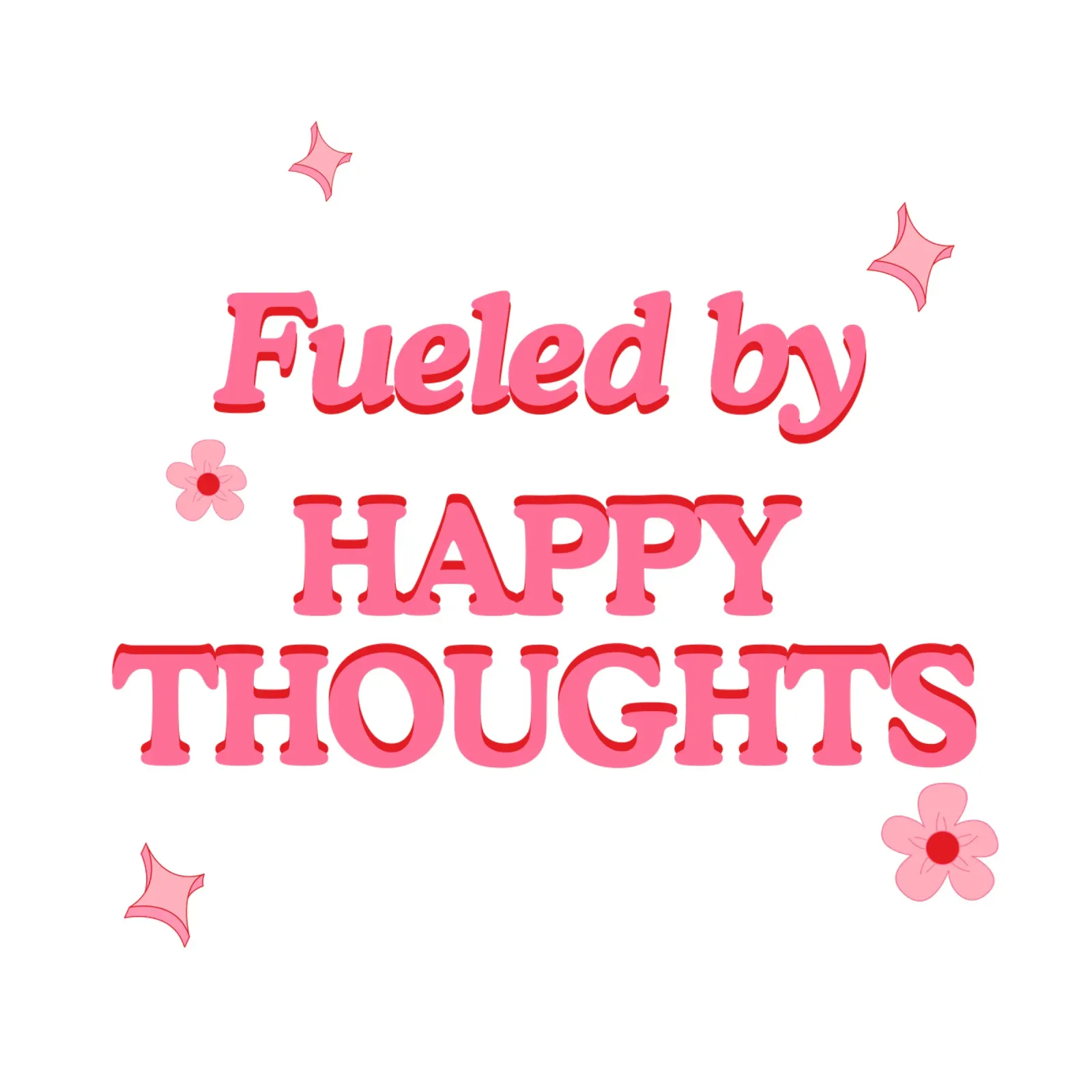 fueled by happy thoughts canvas with Floater frame by pdigitalprints