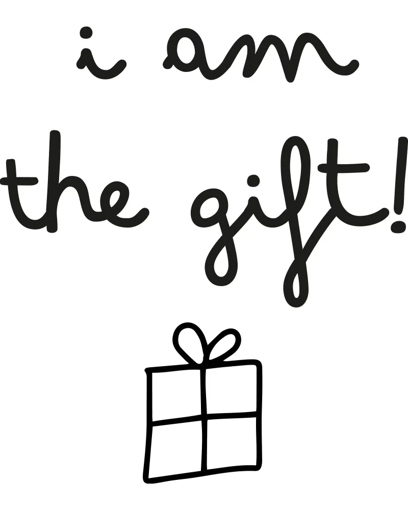 I am the gift acrylic glass by LOVS DESIGN