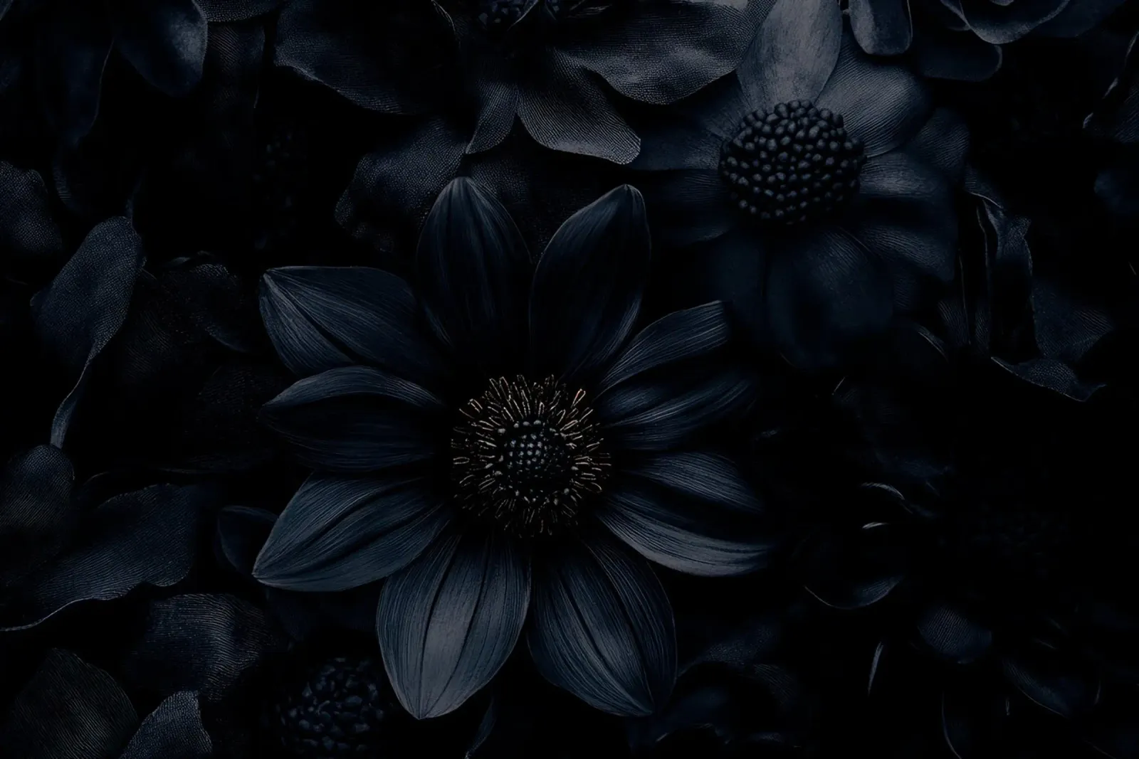 Gotico Vintage Nero Moody Dahlia Fiori pellicola backlit da Flower Garden - Uta Naumann