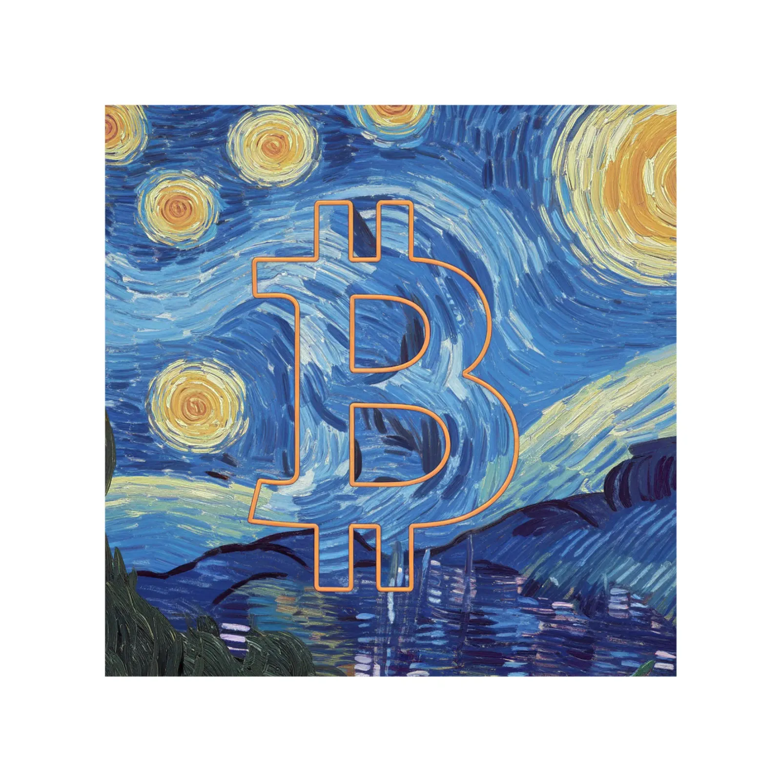 BTC... in a summer night pellicola backlit da Crypto_Jungle