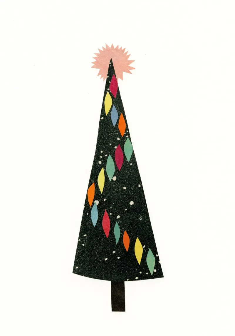 Natale III poster con telaio in plastica da Cassia Beck Collage