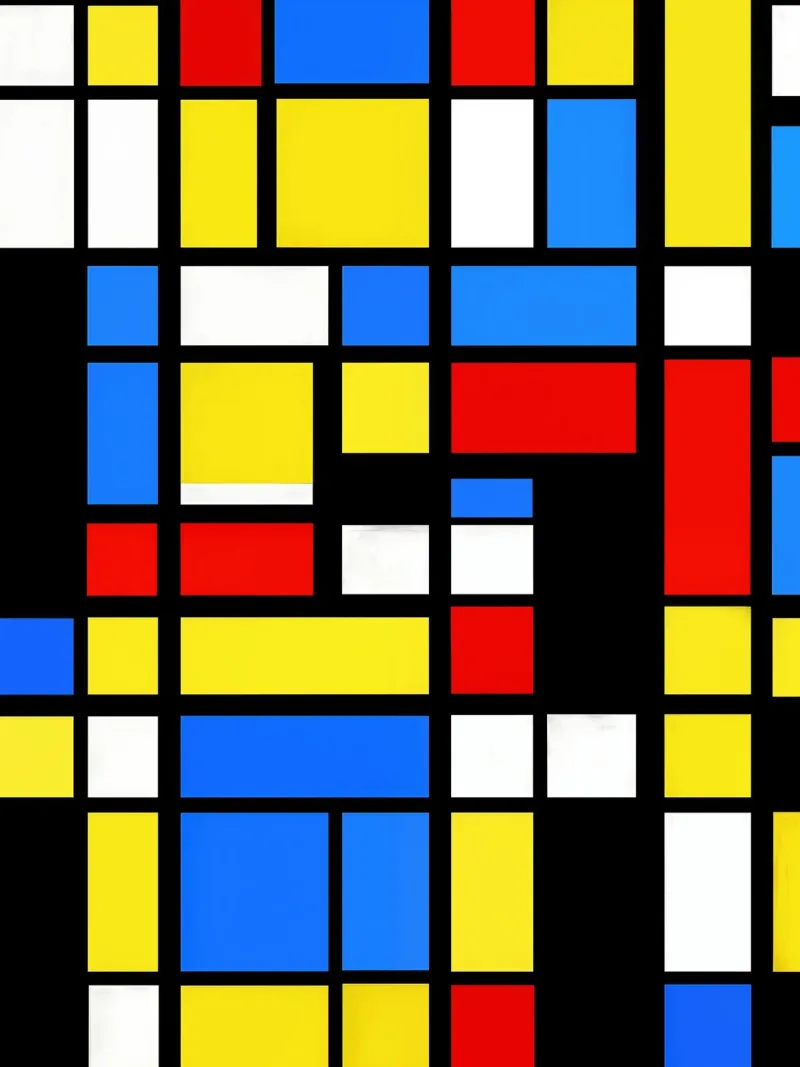 Mondrian Style Pattern poster da Autofocus