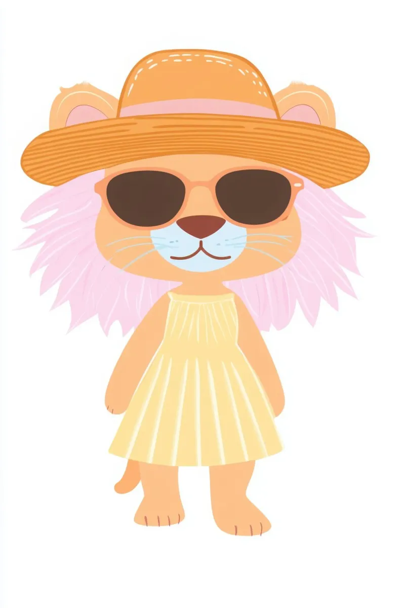 The Elegant Lioness in Summer poster with plastic frame by So Cute Land - Affiches et posters