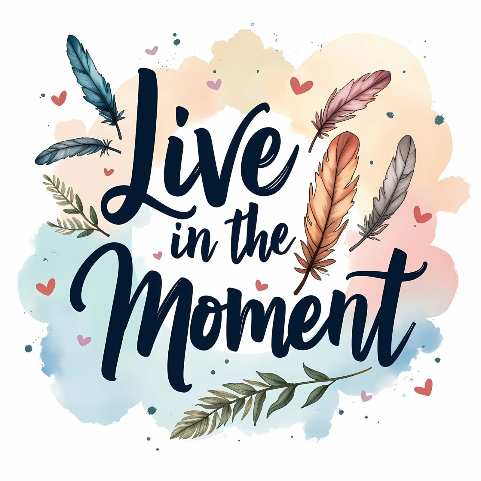 Live in the Moment canvas by inspirational quote