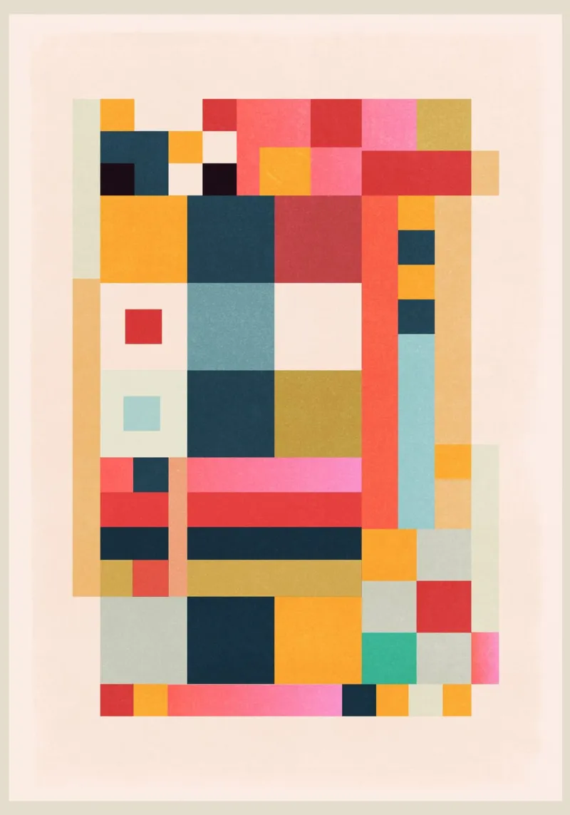 Astrazione geometrica 216 carta hahnemühle da Gaite