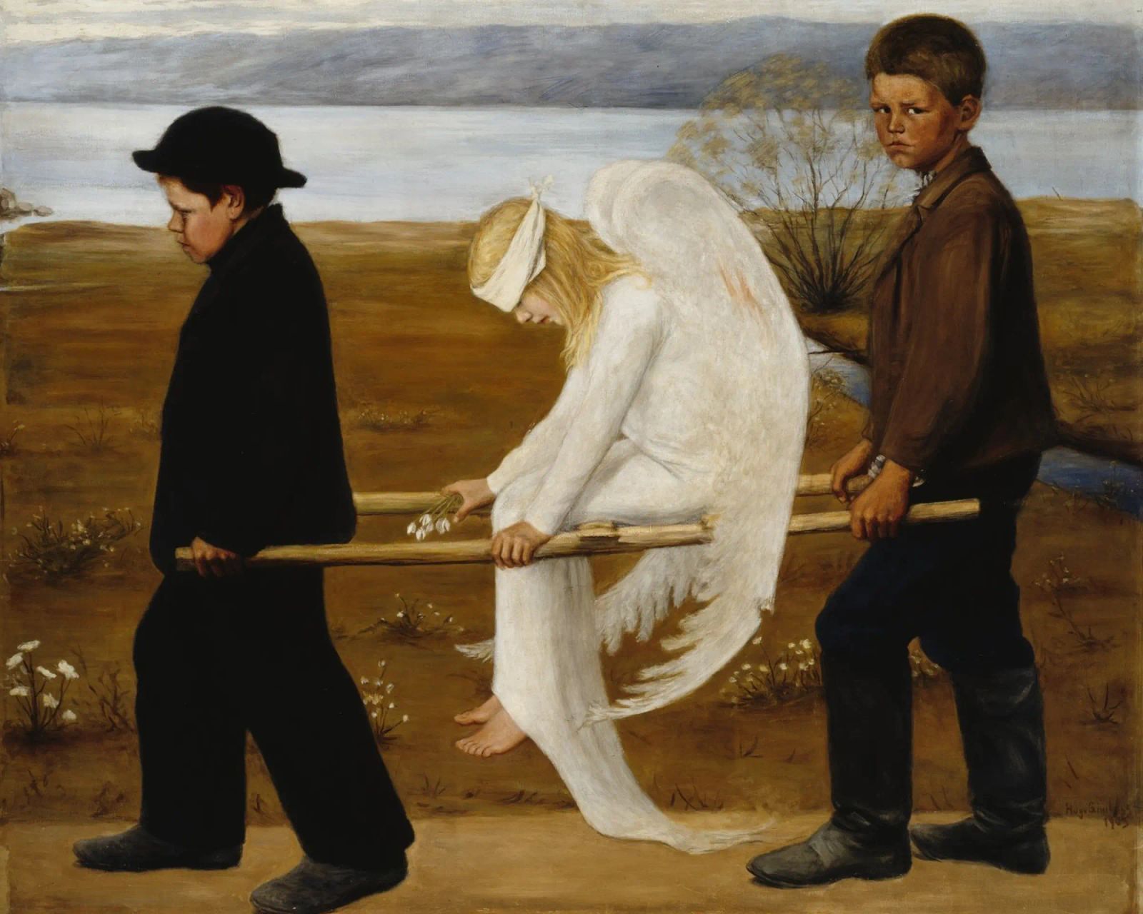 The Wounded Angel - Hugo Simberg poster by Timeless Artworks