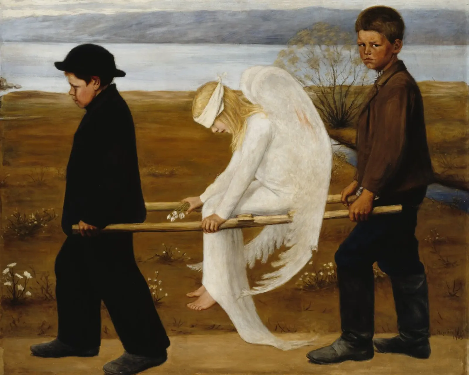 L'angelo ferito - Hugo Simberg pellicola backlit da Timeless Artworks