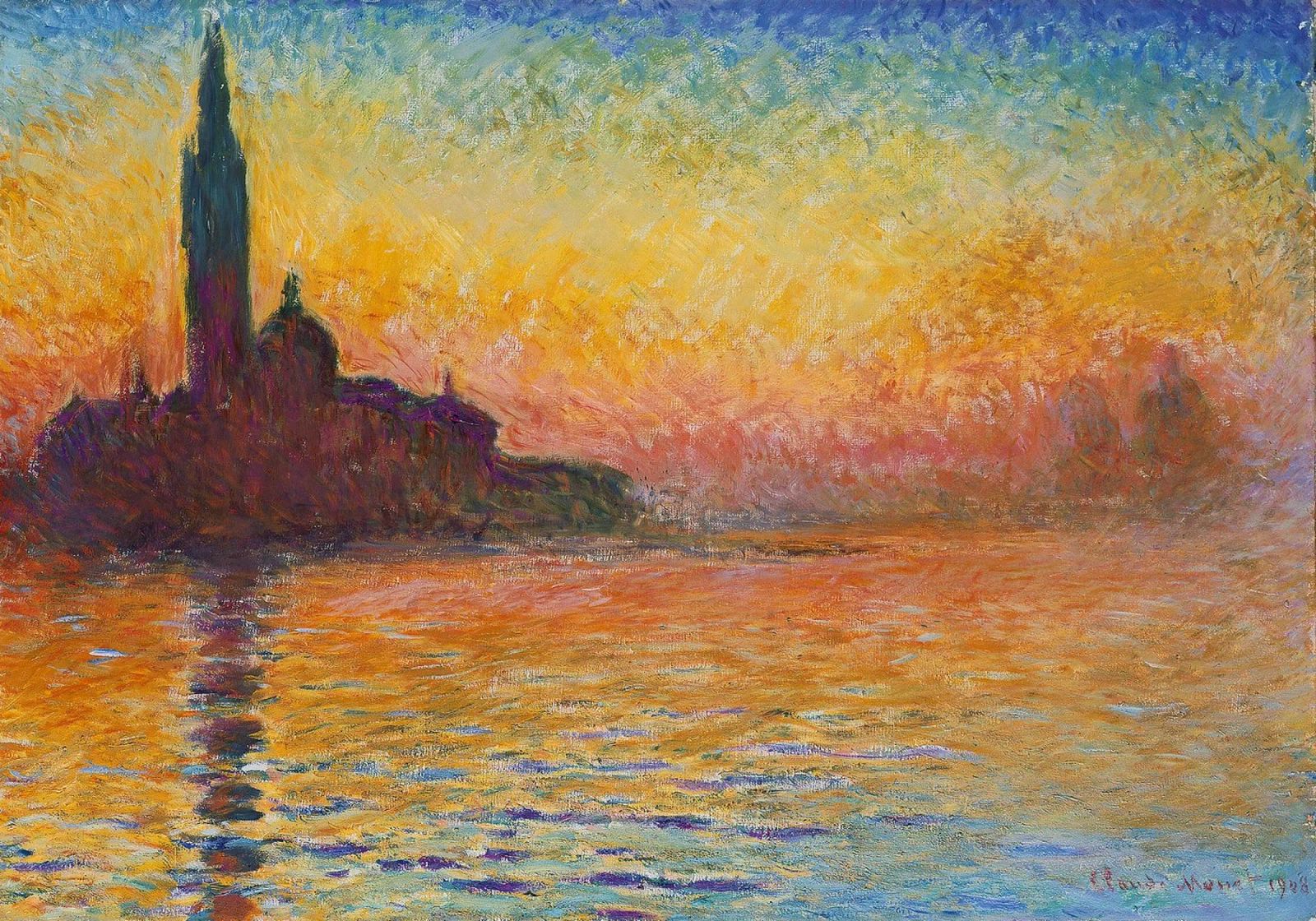 Claude Monet - San Giorgio Maggiore at Dusk (1908) poster by Timeless Artworks
