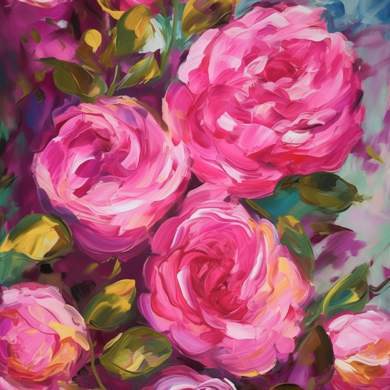 Romance floral rosa poster de Carinaprint