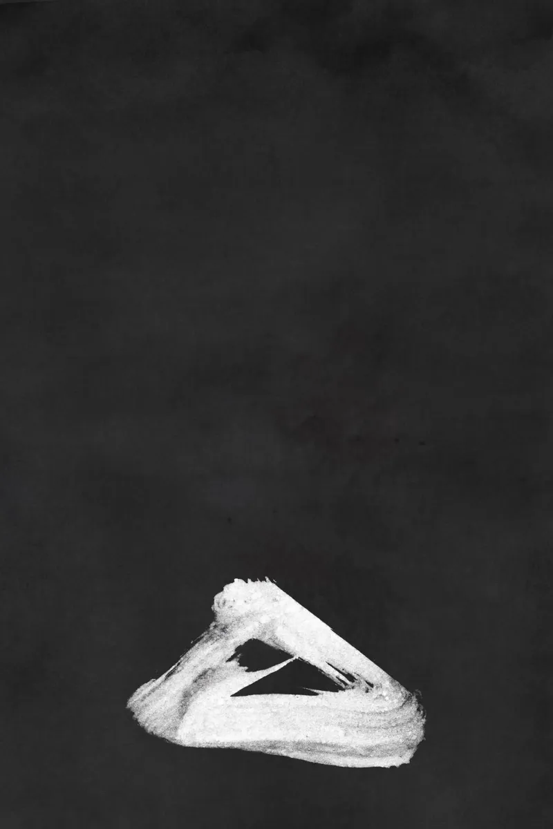 Paesaggio minimale in bianco e nero 02 poster con telaio in plastica da amini54