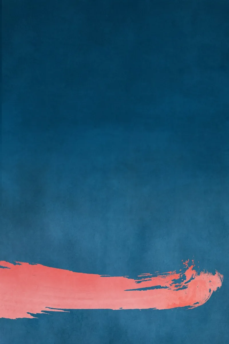 Paesaggio minimale rosa e blu navy 03 poster con telaio in alluminio da amini54