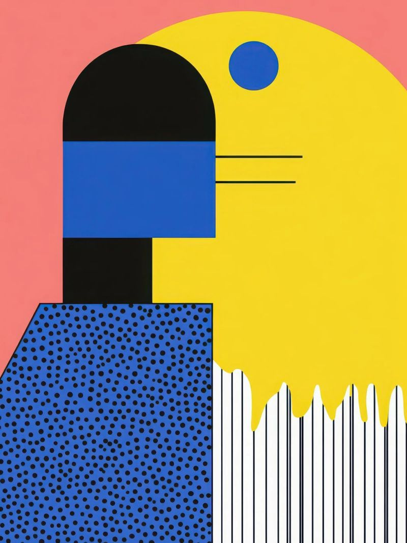Abstract composition with dots poster by Geometric