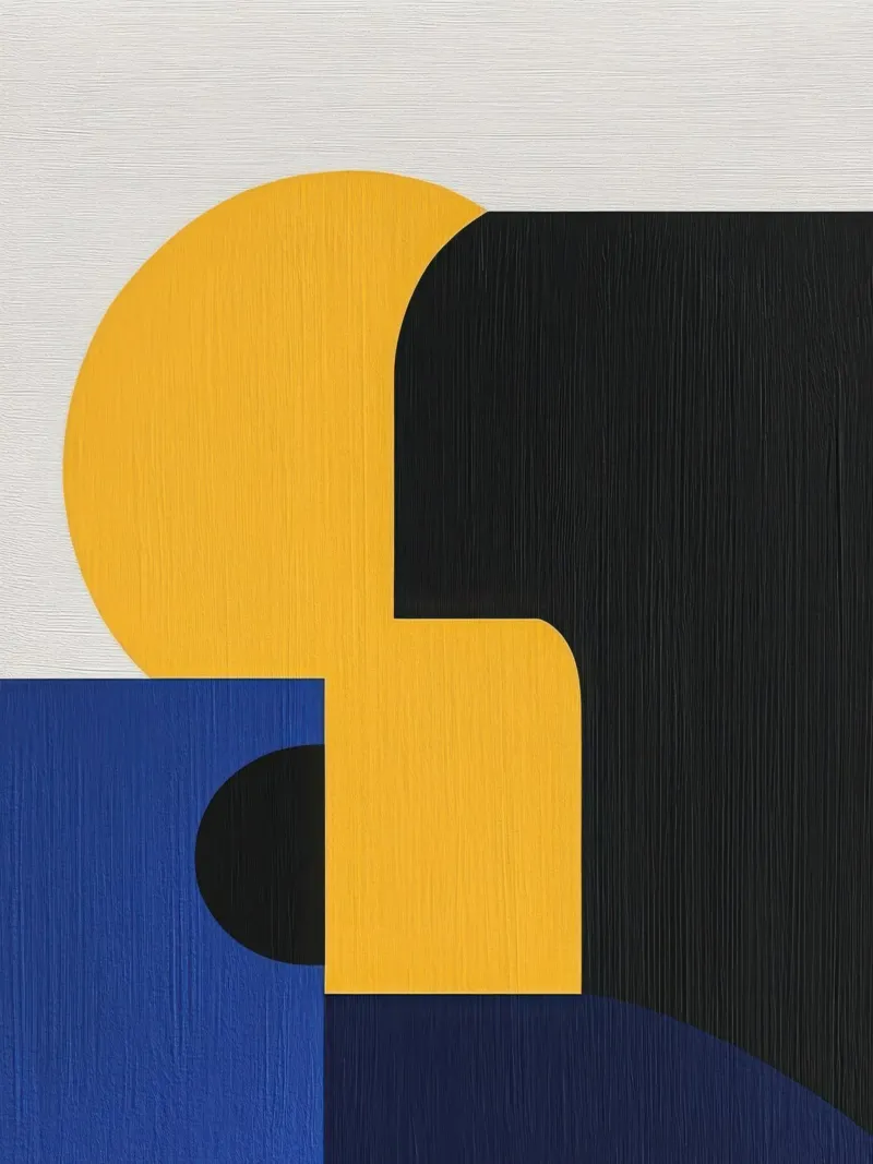 Composizione moderna poster con telaio in plastica da Geometric
