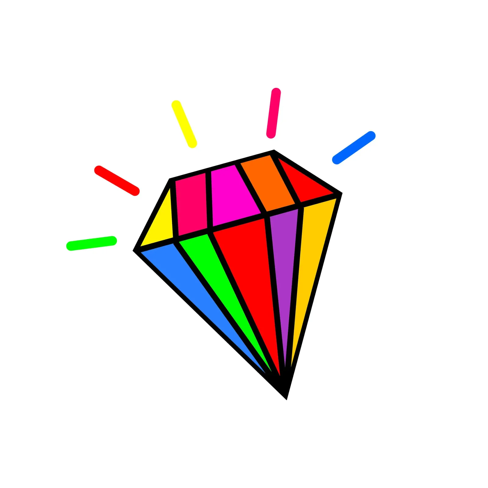 Rainbow colorful diamond pellicola backlit da happieeagle