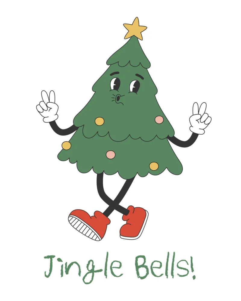 JINGLE BELLS poster con telaio in alluminio da Einfach Uebel