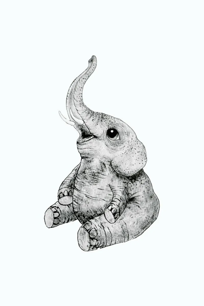Elephant poster con telaio in alluminio da Tvinkla