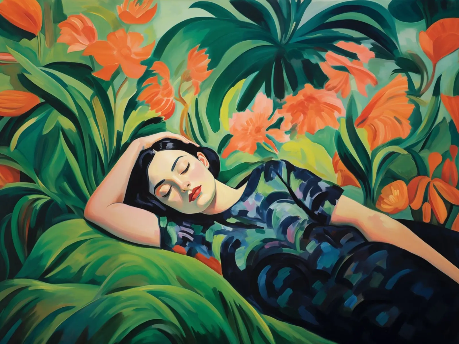 Sogno tropicale in una tranquillità paradisiaca | Pittura poster con telaio in plastica da Autofocus