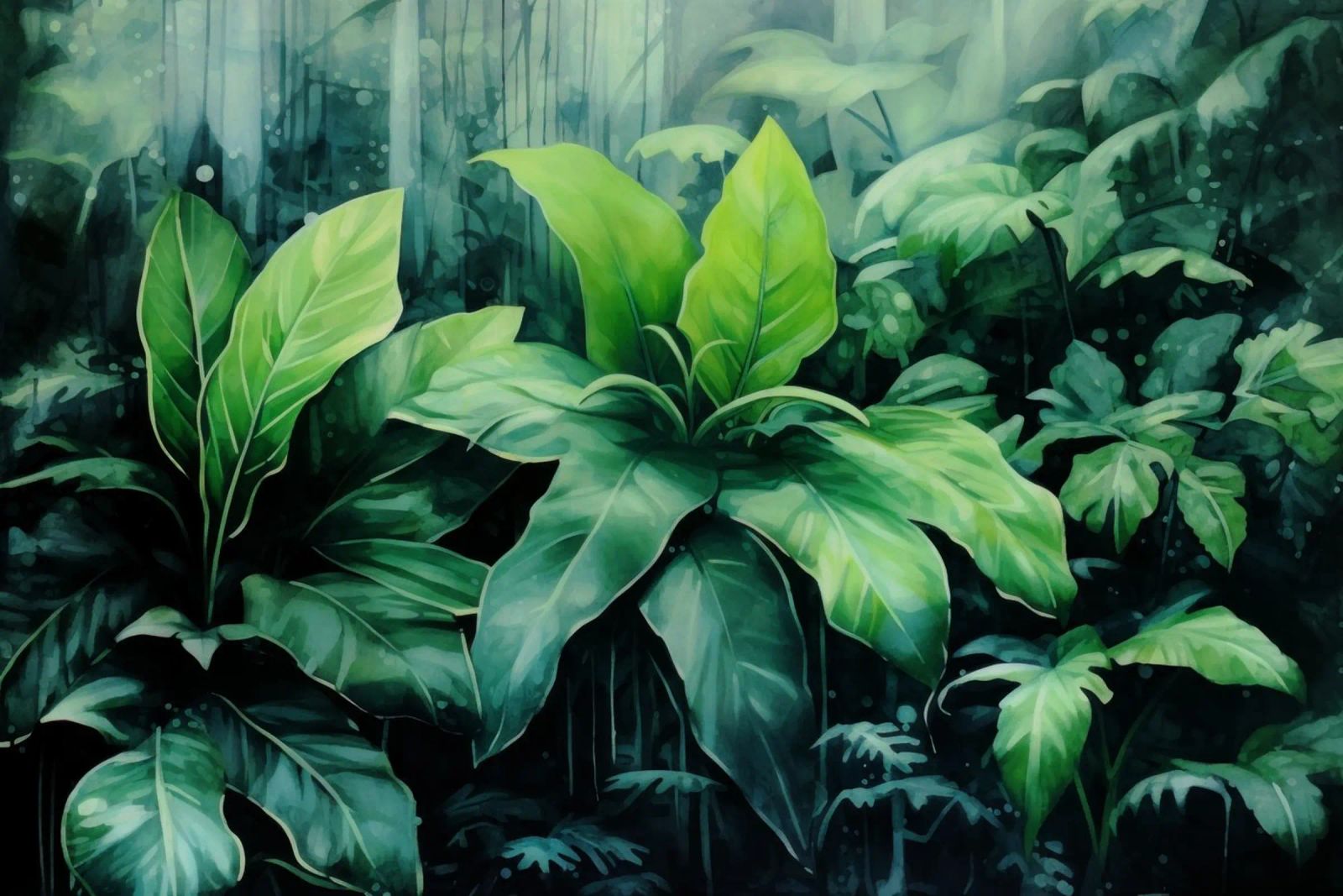 Jardin paysager tropical poster de Modern Muse