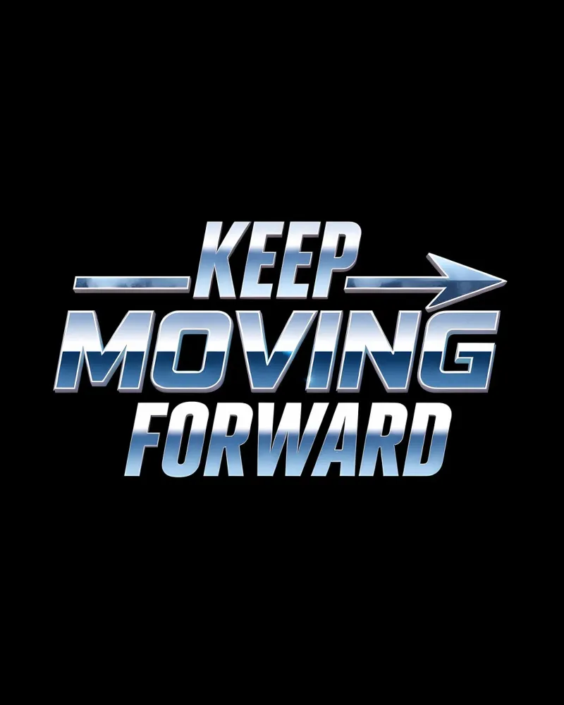 Continuare ad andare avanti - Tipografia motivazionale poster con telaio in alluminio da inspirational quote