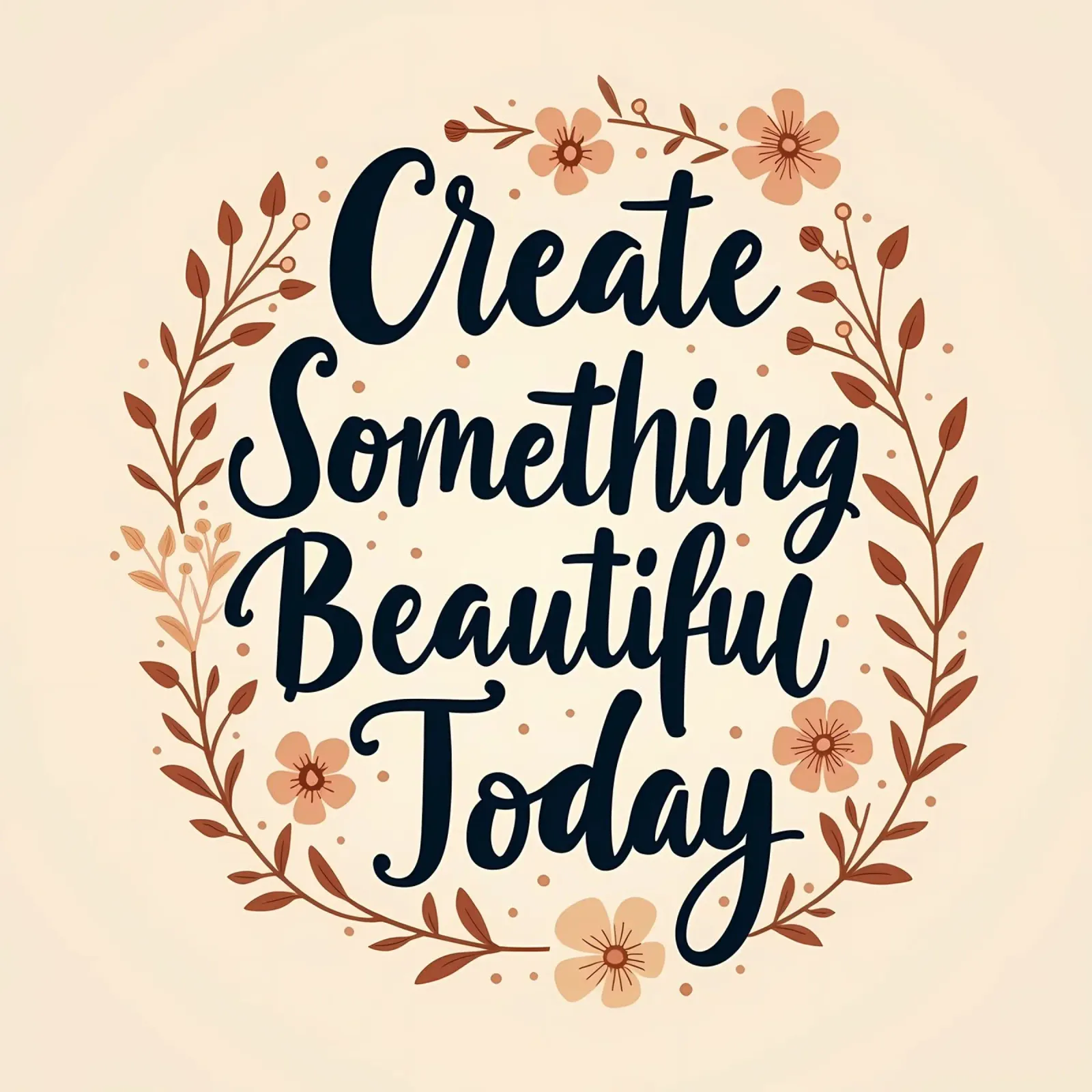 Creare qualcosa di bello oggi tela da inspirational quote