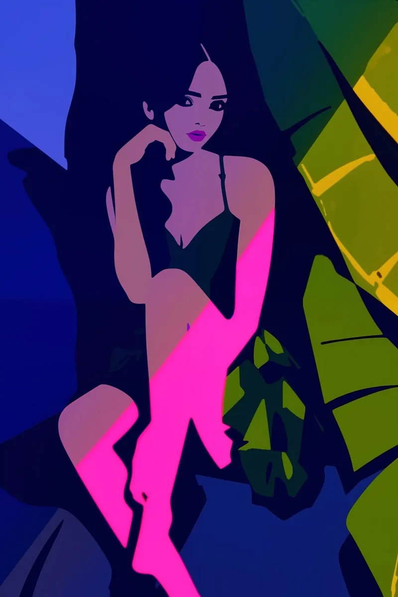 Beach Queen for a Day | Neon-Noir Femme Fatale carta hahnemühle da Autofocus