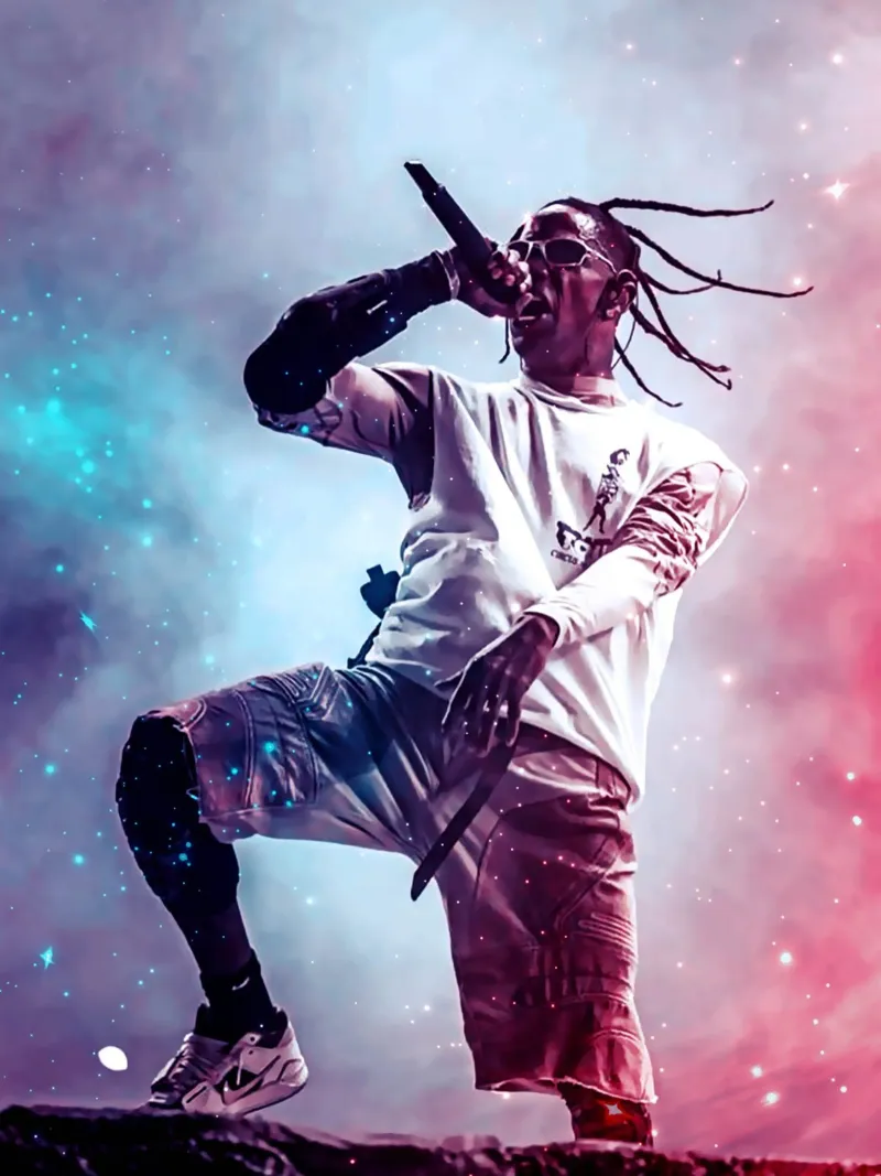 Travis Scott 53 pellicola backlit da music soul