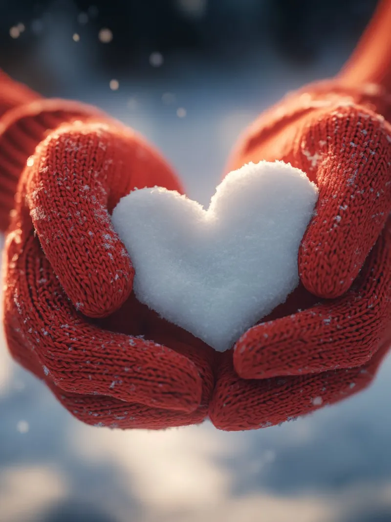 Cuore di neve per te | Poetica scena invernale poster da Autofocus