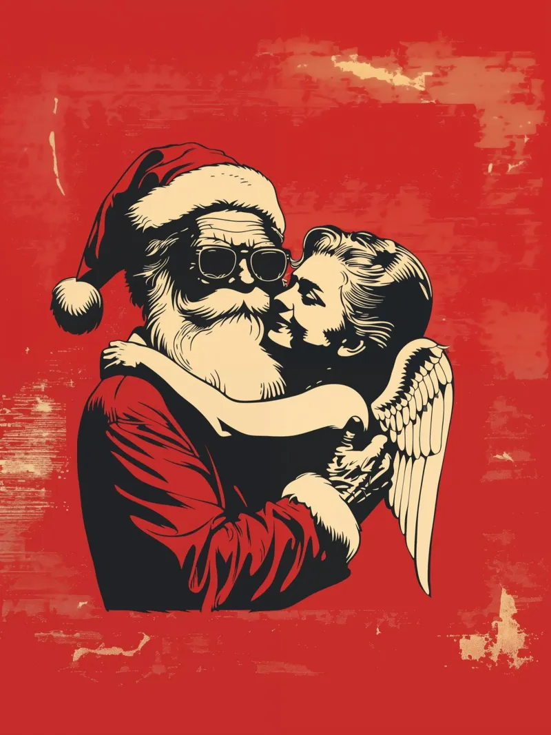 Buon Natale (da personalizzare) poster con telaio in plastica da Autofocus