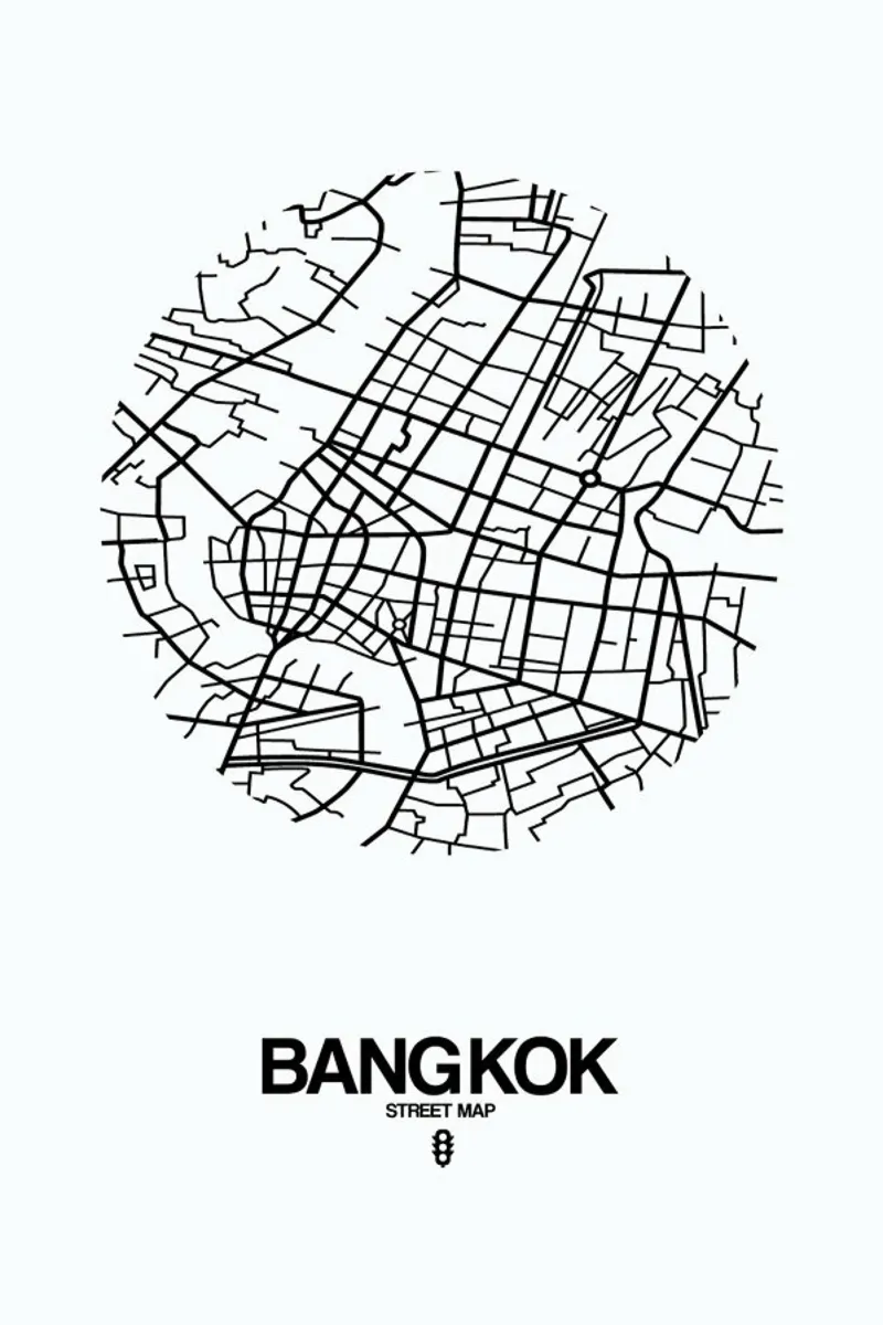 Bangkok poster by Naxart